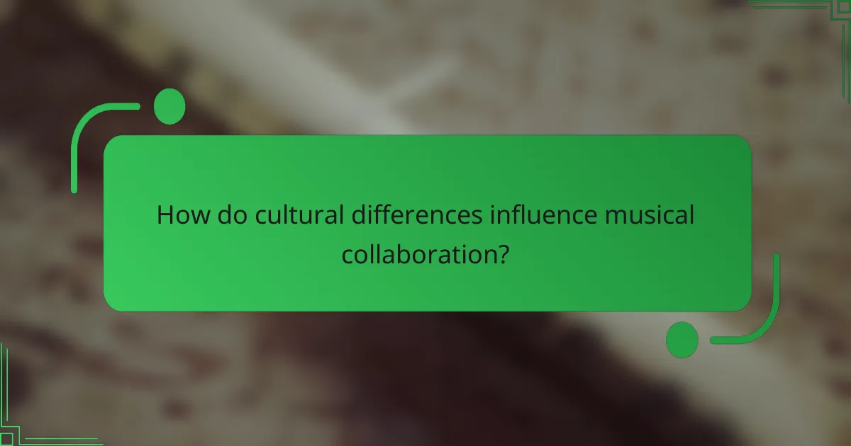 How do cultural differences influence musical collaboration?