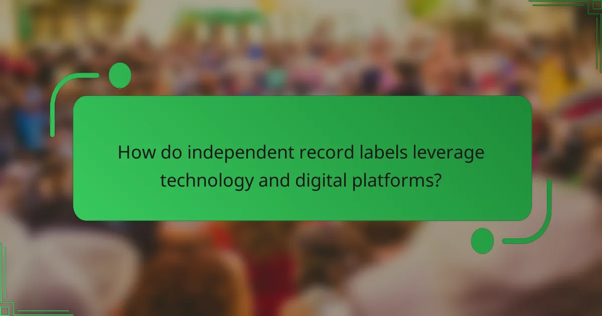 How do independent record labels leverage technology and digital platforms?