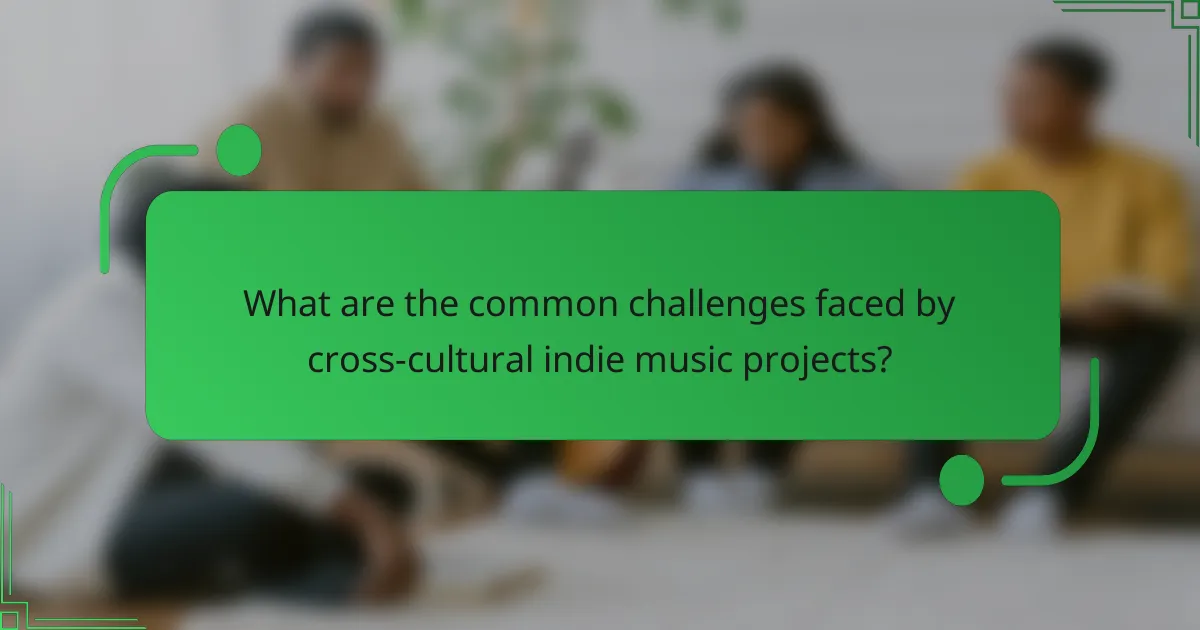 What are the common challenges faced by cross-cultural indie music projects?