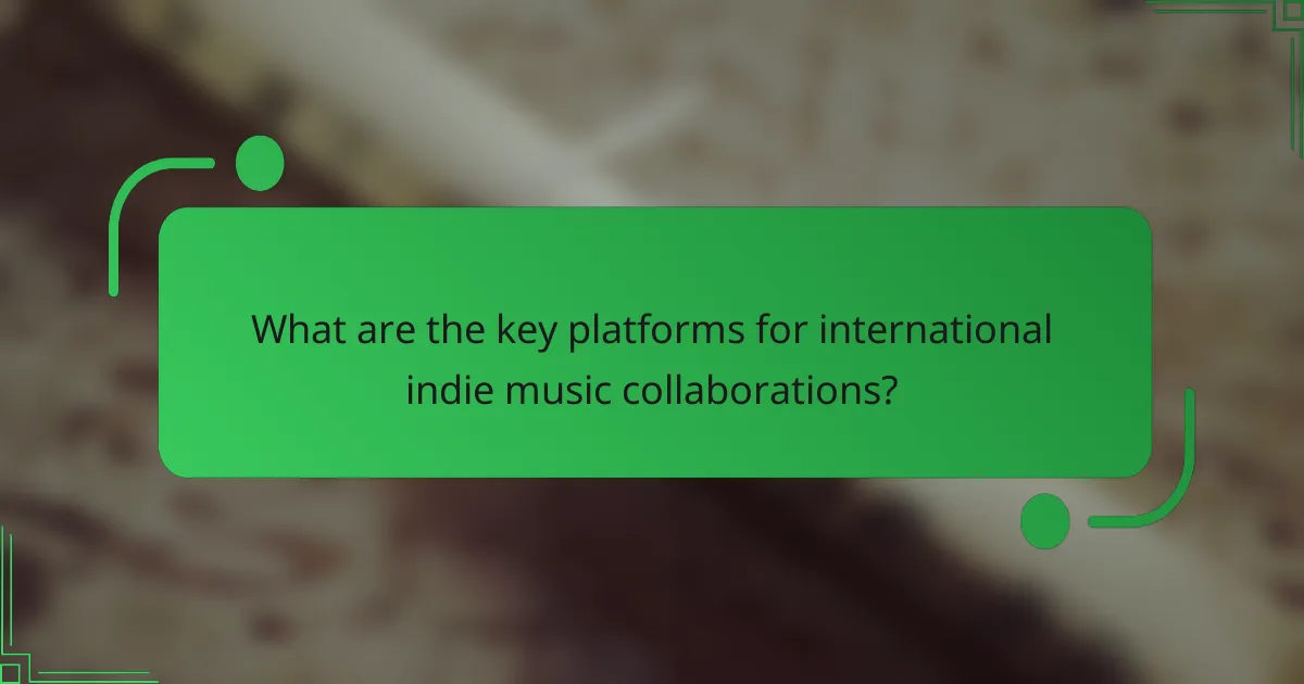What are the key platforms for international indie music collaborations?