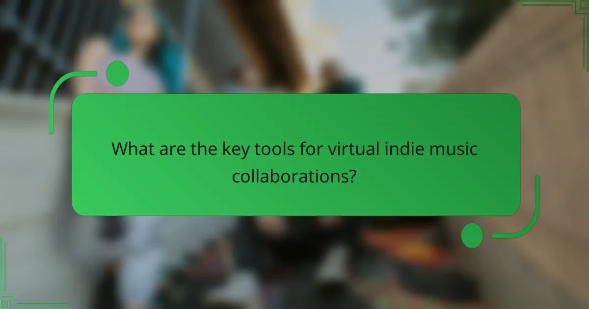 What are the key tools for virtual indie music collaborations?