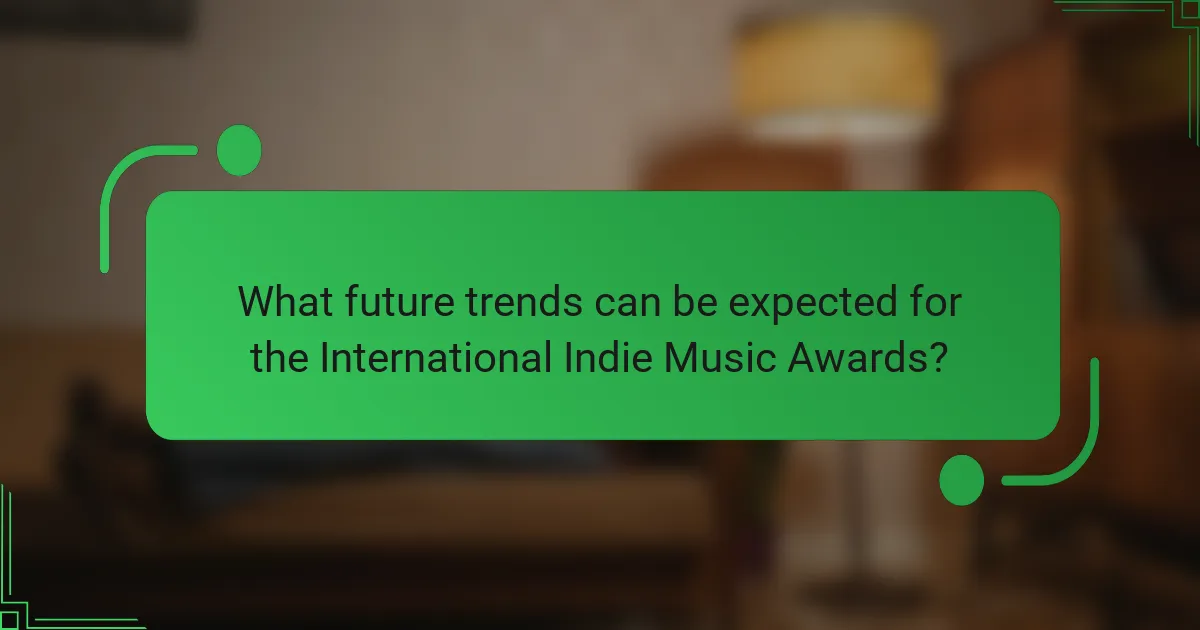 What future trends can be expected for the International Indie Music Awards?