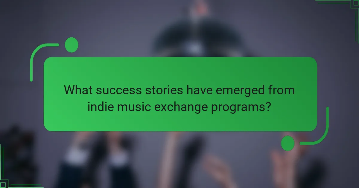 What success stories have emerged from indie music exchange programs?